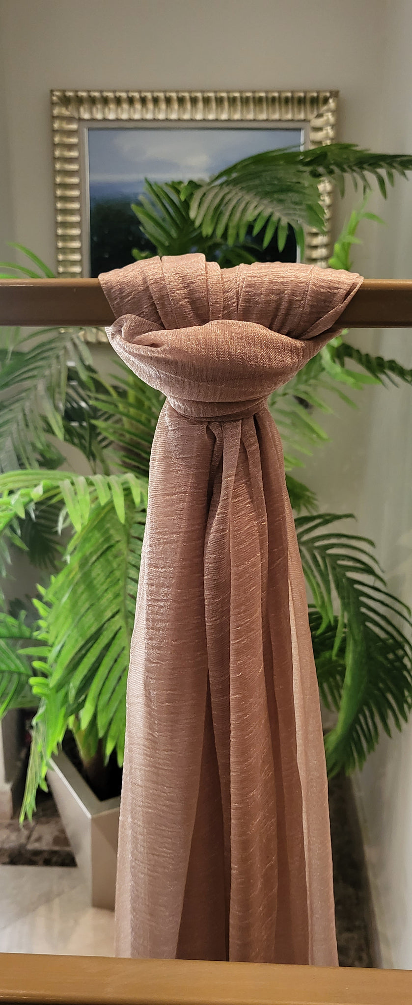 Crushed chiffon scarf
