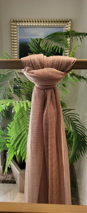 Crushed chiffon scarf