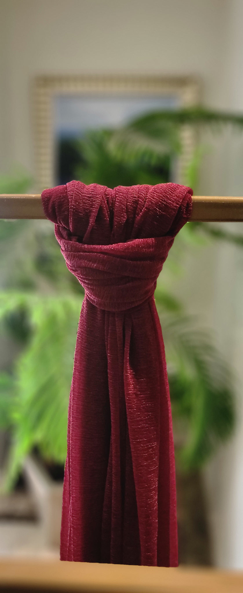 Crushed chiffon scarf