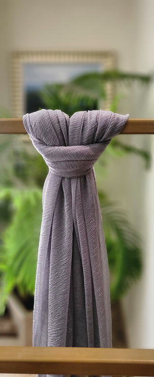 Crushed chiffon scarf