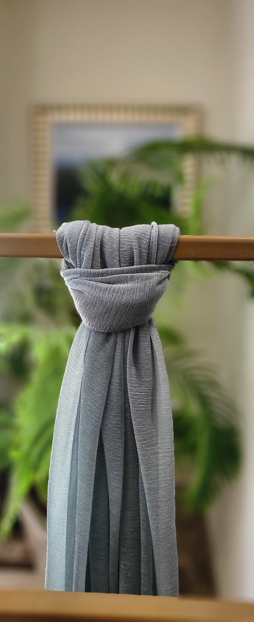Crushed chiffon scarf