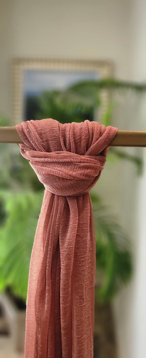 Crushed chiffon scarf