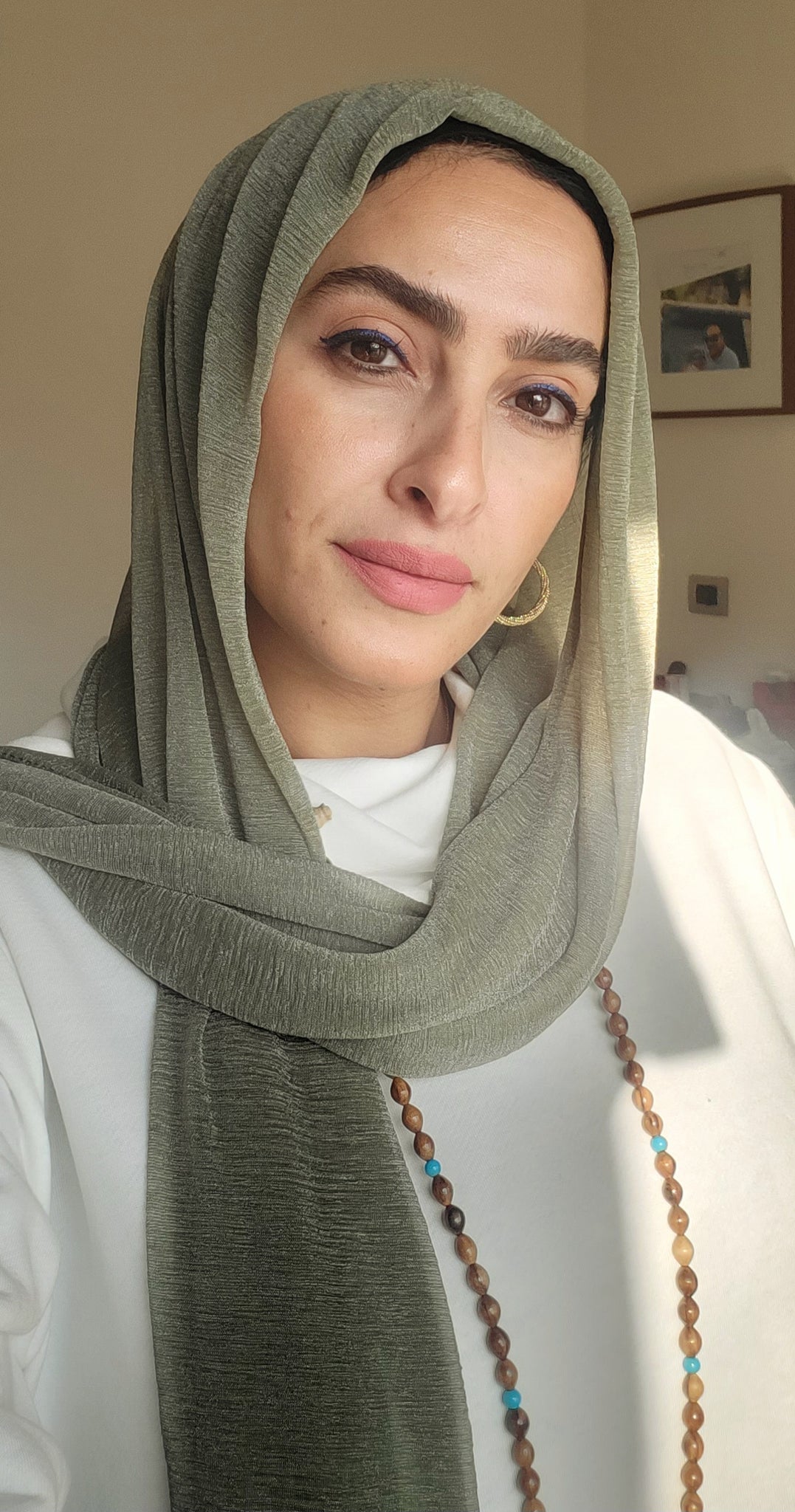 Crushed chiffon scarf