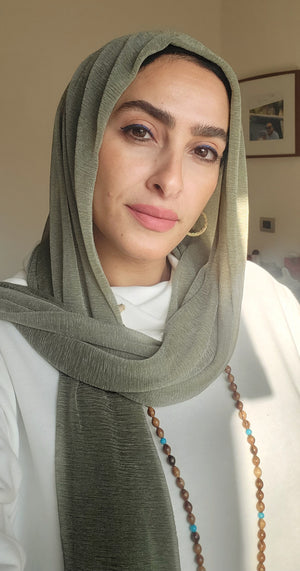 Crushed chiffon scarf