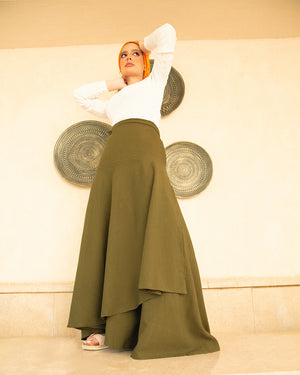 The VERENA linen wrap skirt