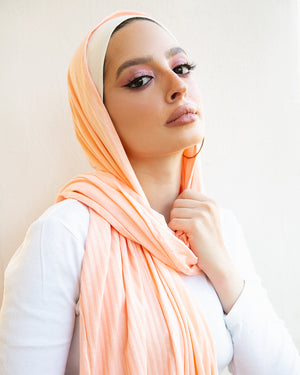 The stripped cotton scarf