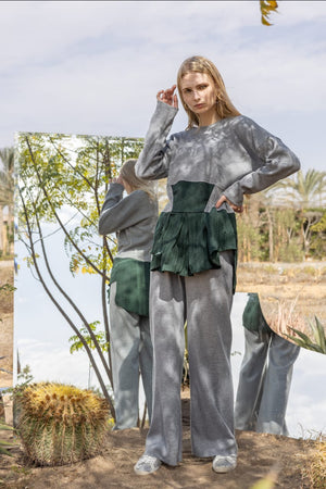 The peplum knit set
