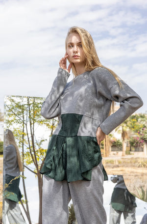 The peplum knit set