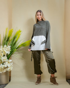 KNIT SHIRT IN OLIVE-GREEN